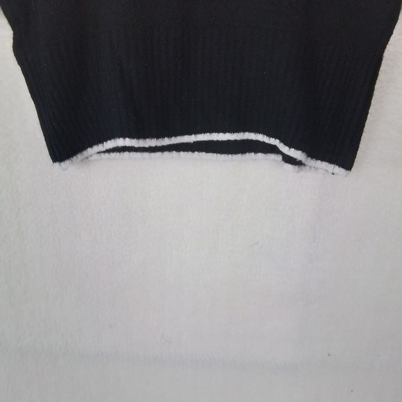 H&M Knit Sweater Hoodie‎ Size Small in Black w/ White Trim - Picture 8 of 11